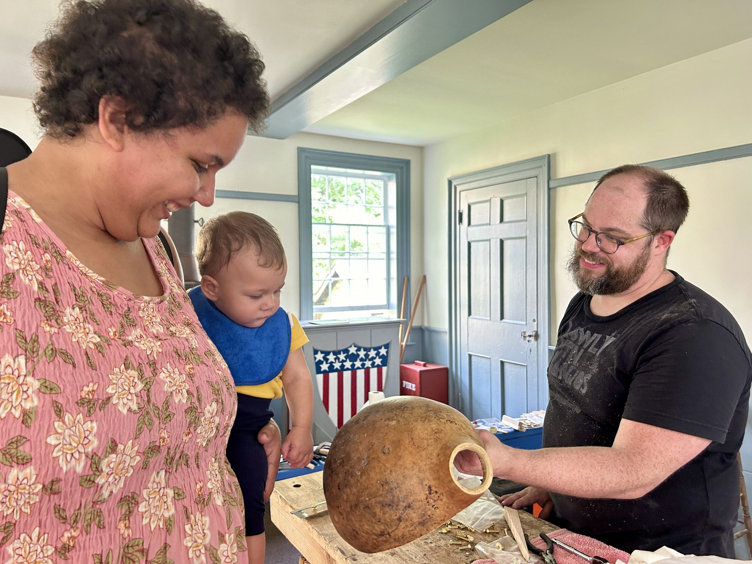 You saw how banjos are made and listened to Vienna Carroll at the Genesee Country Village & Museum